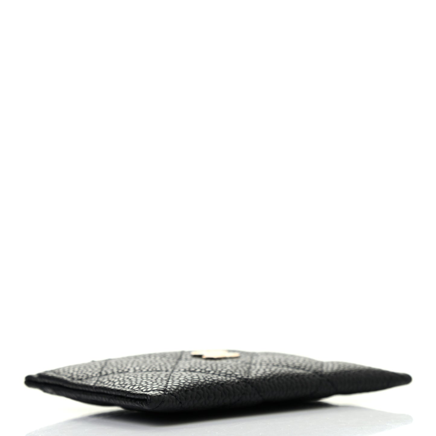 Caviar Quilted Card Holder Black