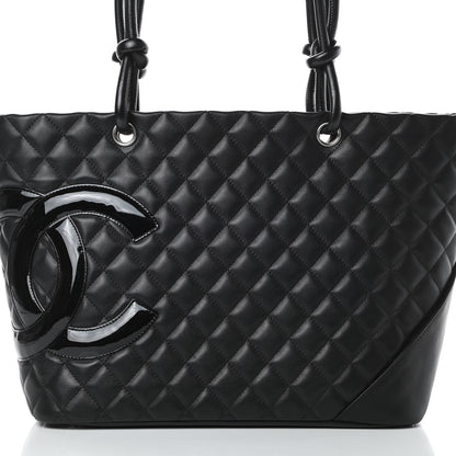 Chanel Calfskin Quilted Large Cambon Tote Black 8 of 11