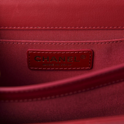 Chanel Lambskin Quilted CC Flap Red 8 of 11
