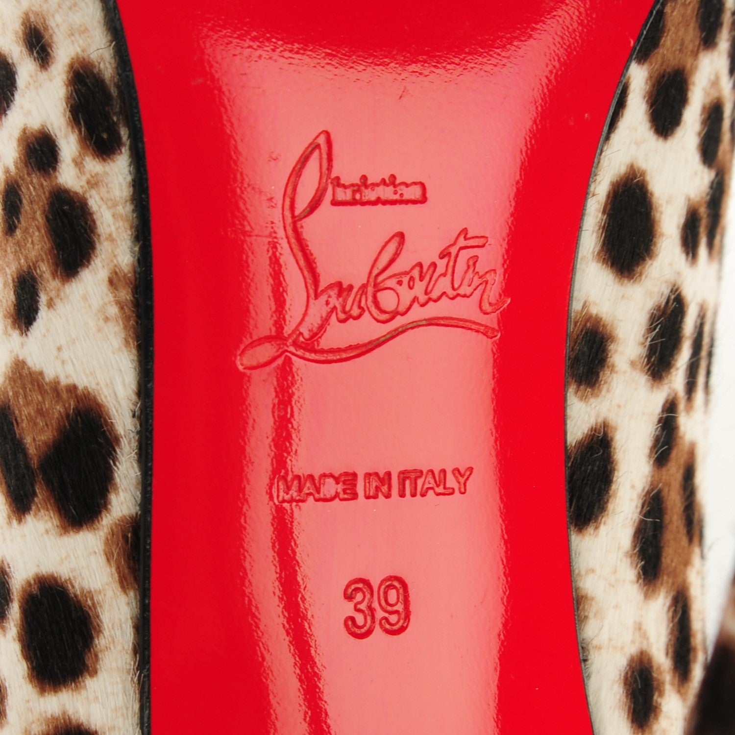 Christian Louboutin Calf Hair Leopard Print Pigalle Follies 100 Pumps 39 Brown White 12 of 13