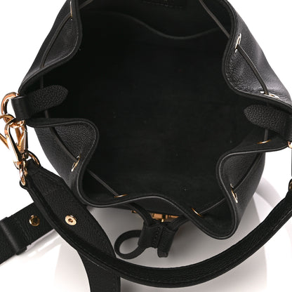 Louis Vuitton Calfskin Lockme Bucket MM Black 4 of 7