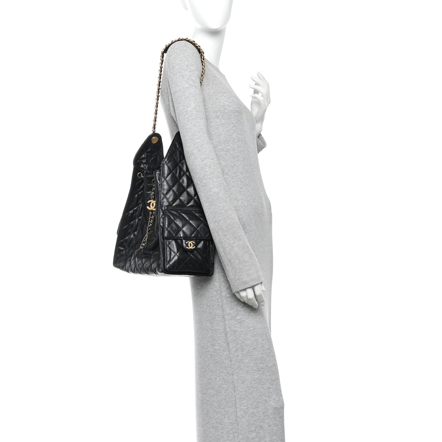 Chanel Shiny Crumpled Calfskin Quilted Medium Chanel 25 Handbag