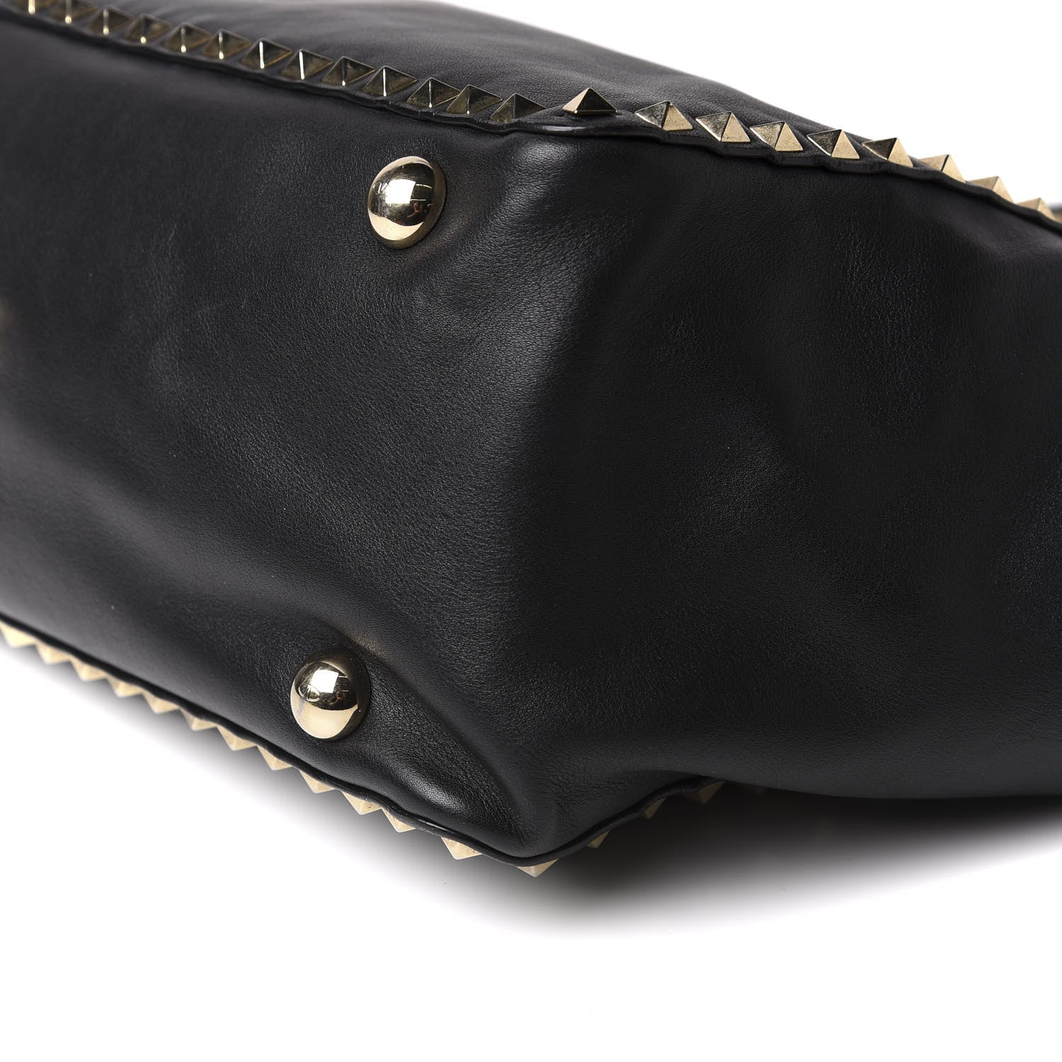 Valentino Garavani Vitello Medium Rockstud Tote Black 6 of 10