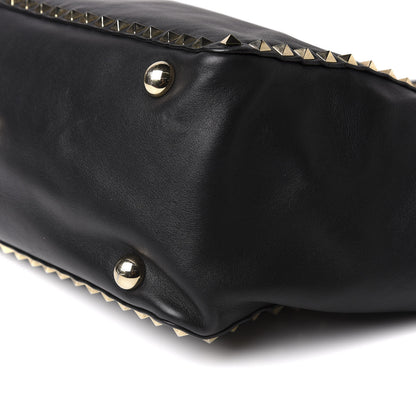 Valentino Garavani Vitello Medium Rockstud Tote Black 6 of 10