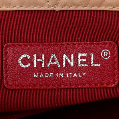 Chanel Aged Calfskin Quilted Small Gabrielle Backpack Beige Black 5 of 9