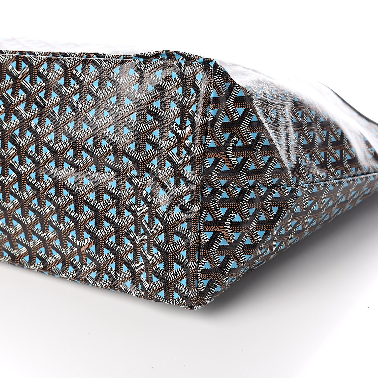 Goyard Goyardine Saint Louis Claire Voie GM Black Blue 9 of 10