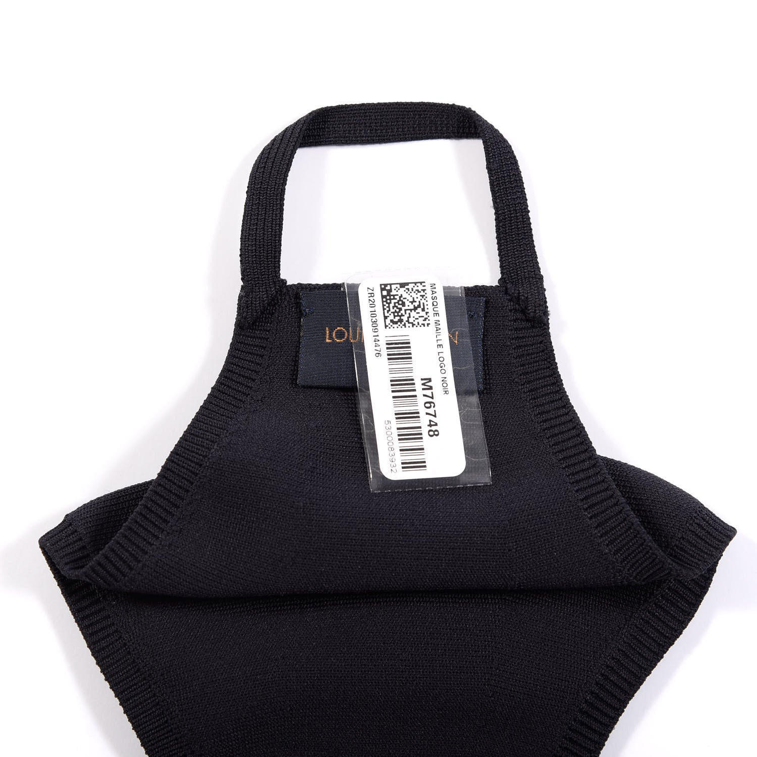Louis Vuitton Knit LV Initials Face Mask Black 3 of 3