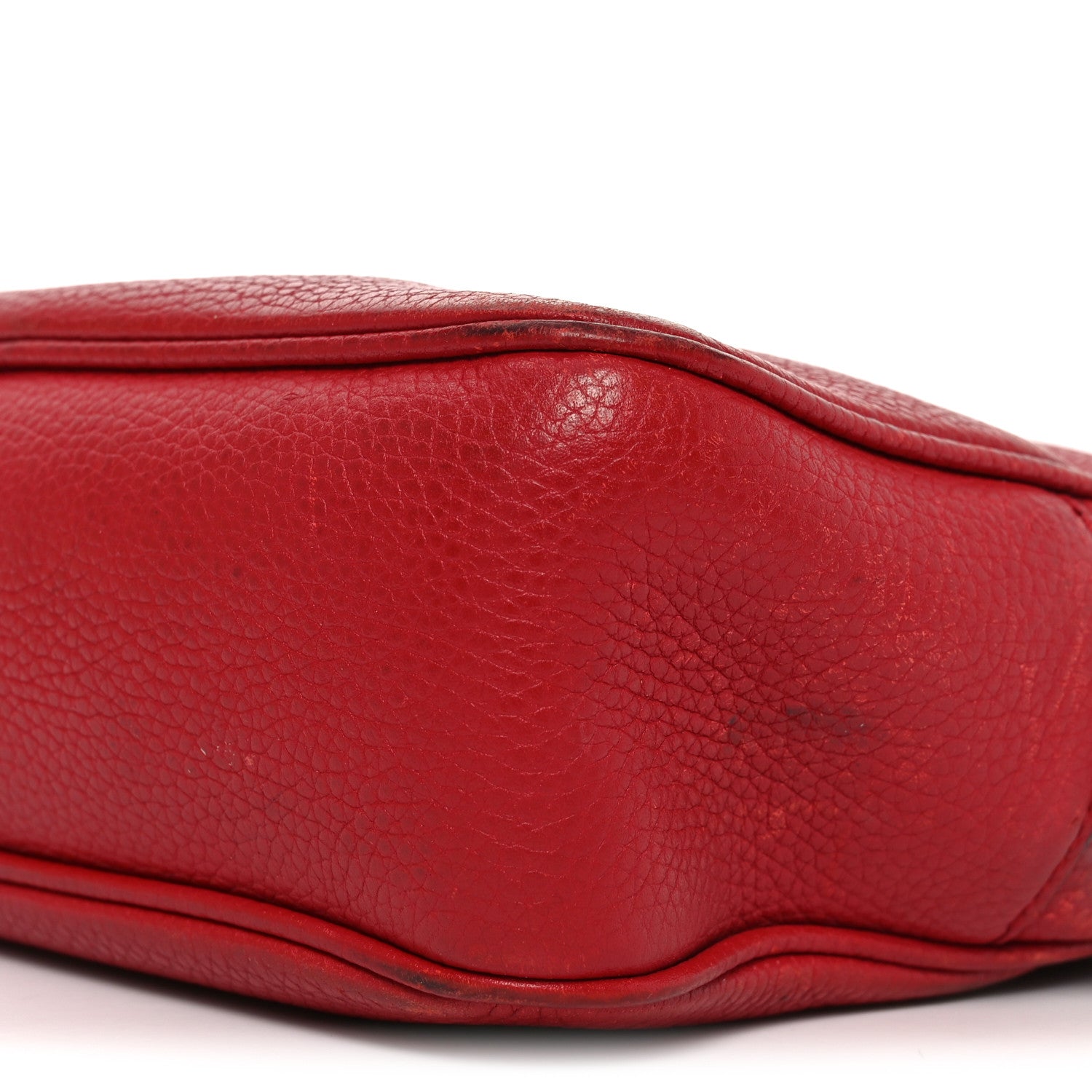 Gucci Pebbled Calfskin Small Soho Disco Bag Tabasco Red 9 of 10