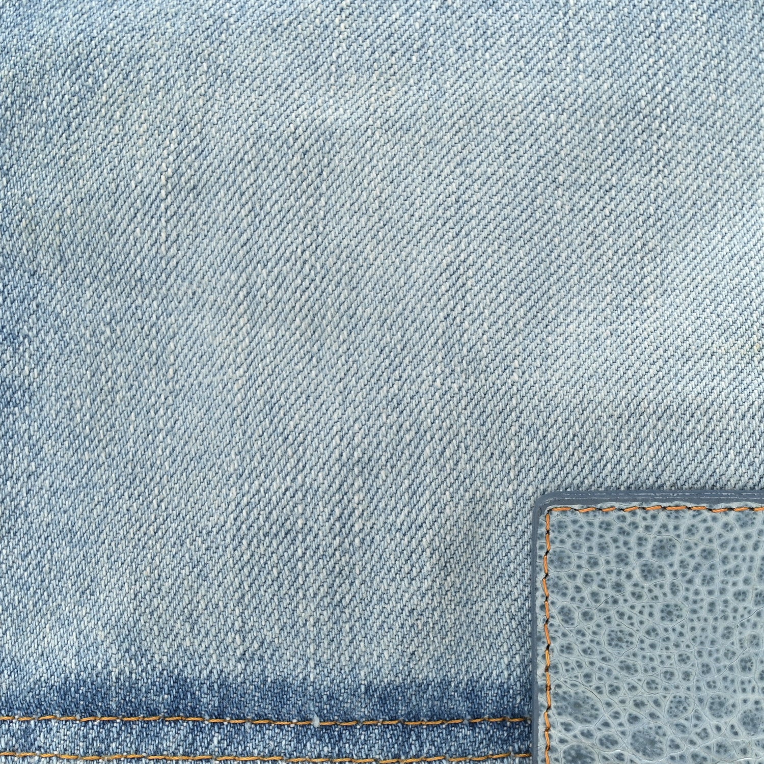 Fendi Denim Toad Mama Baguette Blue 7 of 9