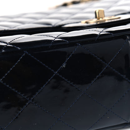 Chanel Patent Quilted Mobile Art Jumbo Single Flap Navy 6 of 7
