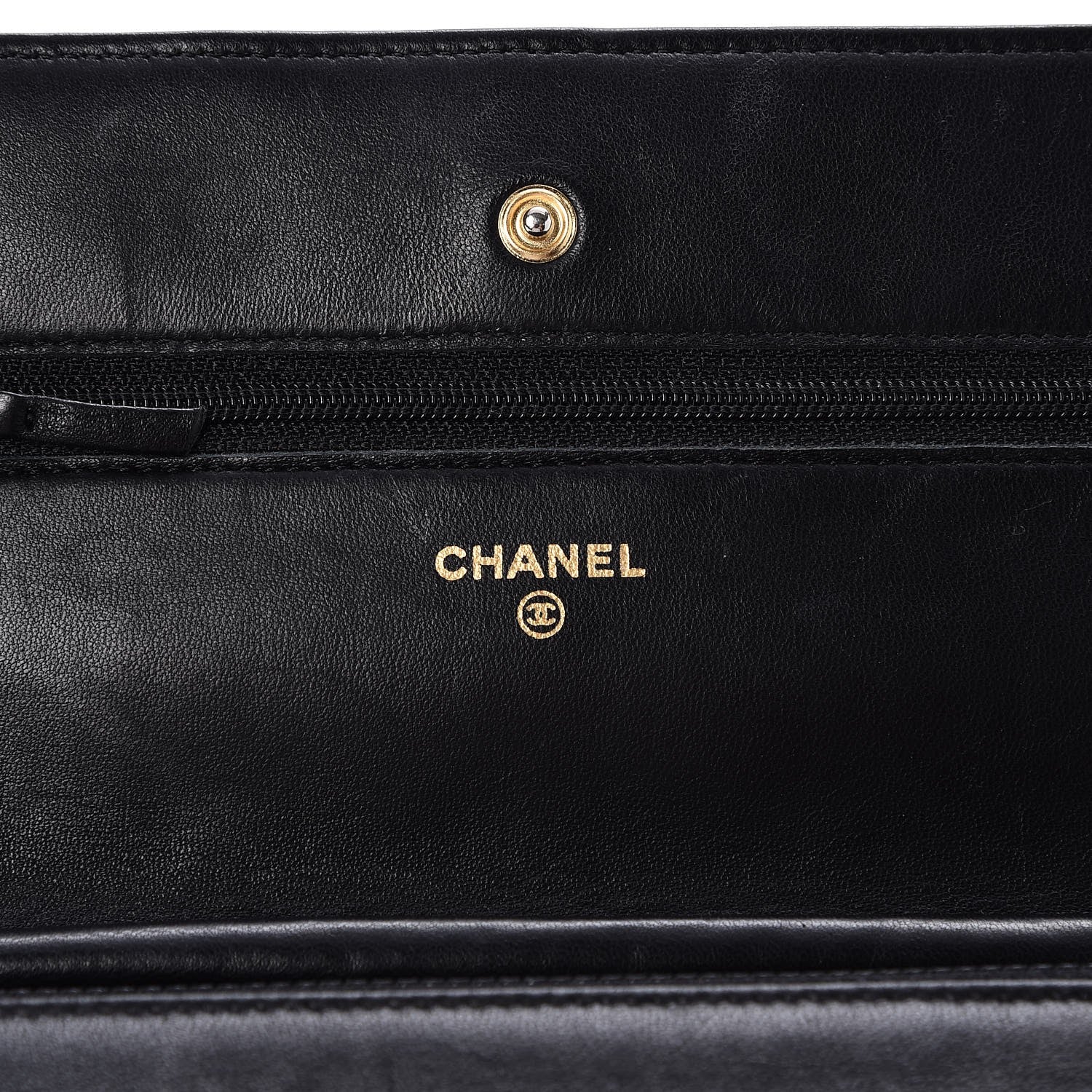 Chanel Lambskin Quilted Wallet On Chain WOC Black 6 of 9