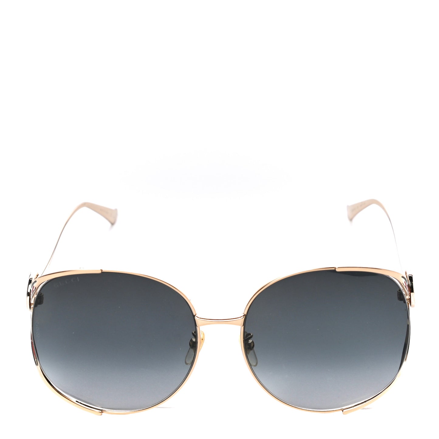 Metal Oversized Round Frame GG0225S Sunglasses Gold