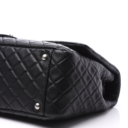 Chanel Calfskin Quilted XXL Travel Flap Bag Black 8 of 11
