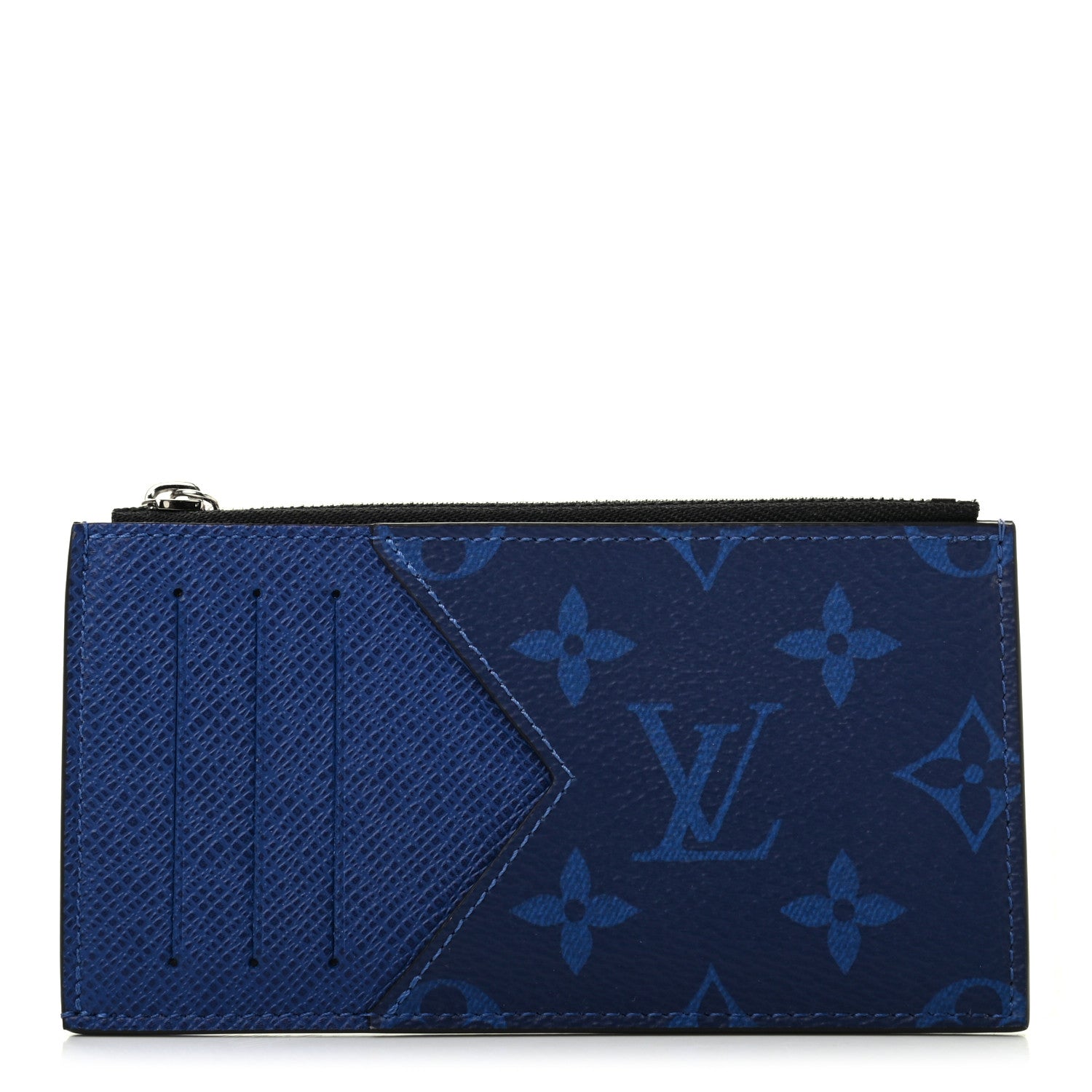 Louis Vuitton Monogram Taiga Coin Card Holder Cobalt 1 of 6