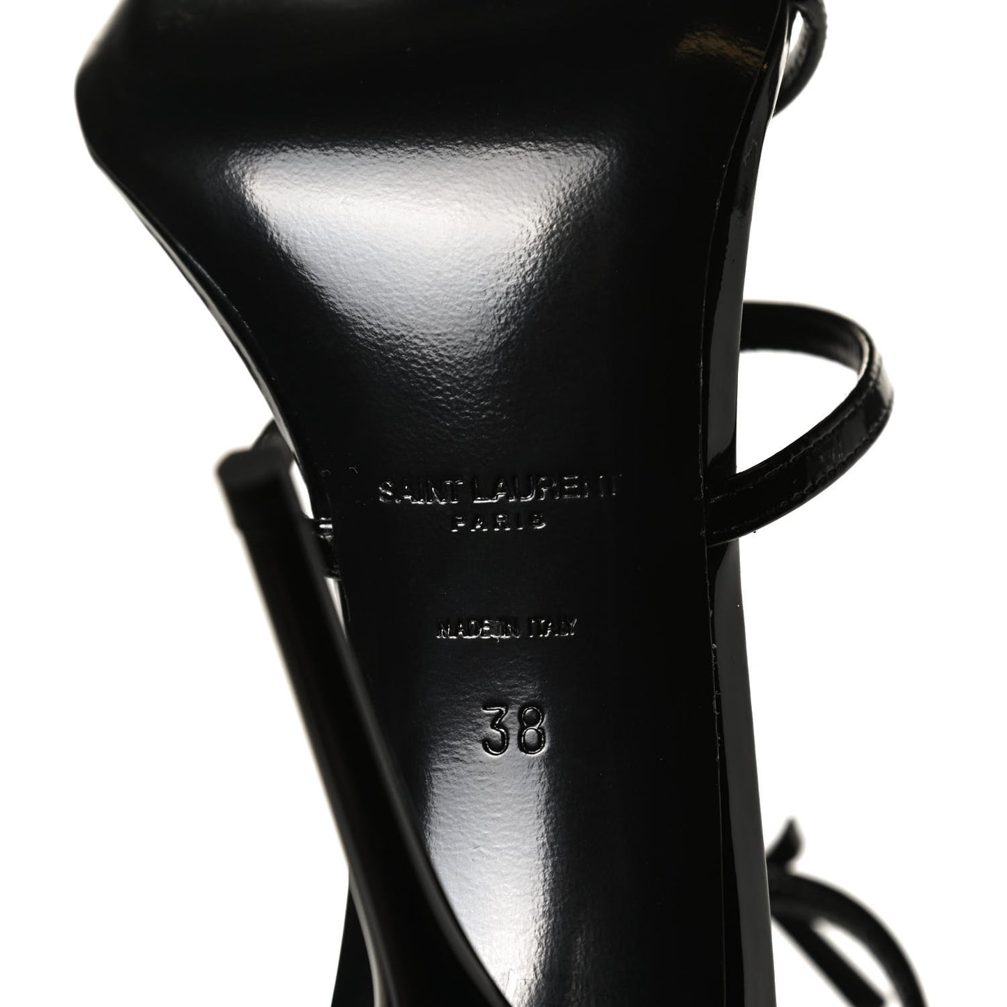 Patent Cassandra 100 Ankle Strap Sandals 38 Black
