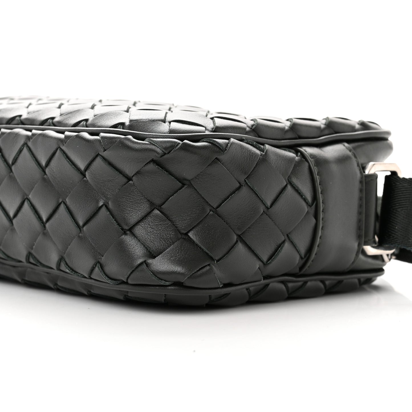 Calfskin Intrecciato Small Camera Bag Dark Green