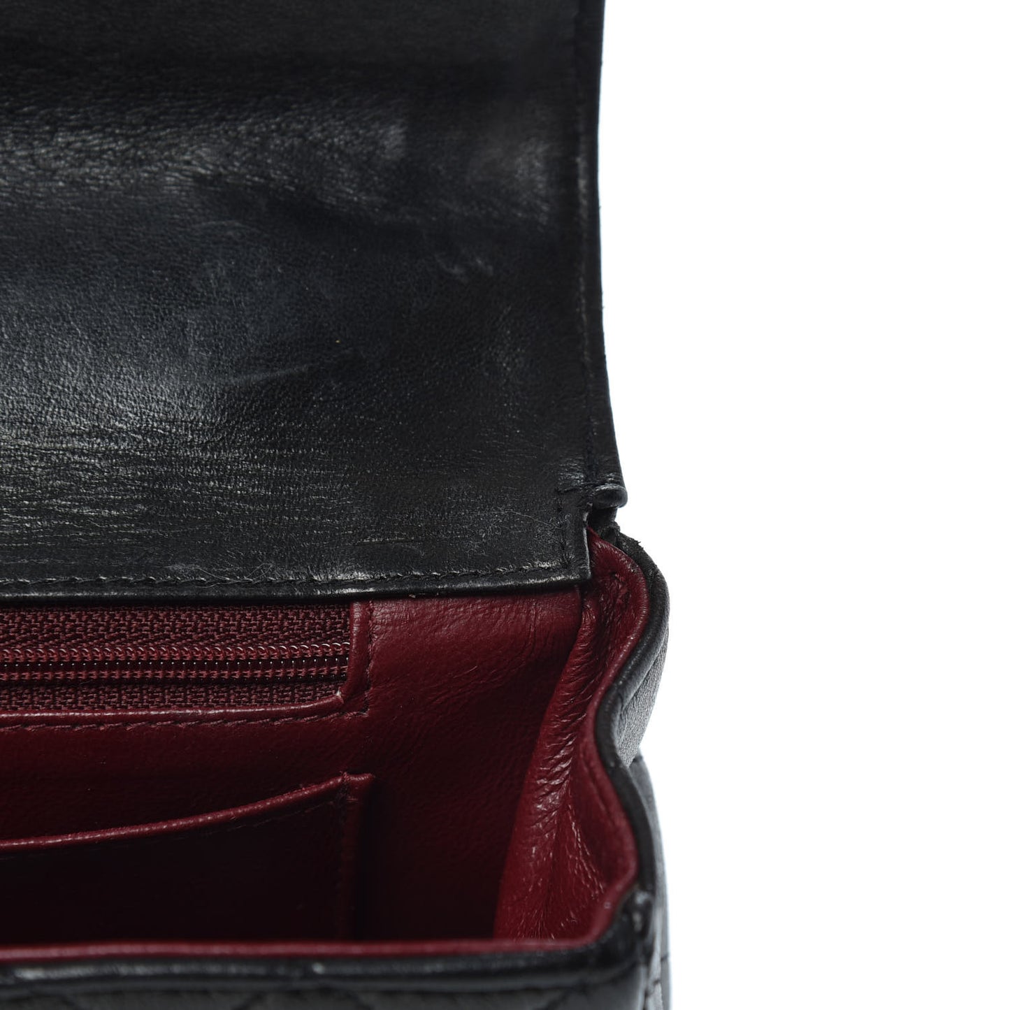 Lambskin Quilted Medium Rectangular Kelly Flap Bag Black
