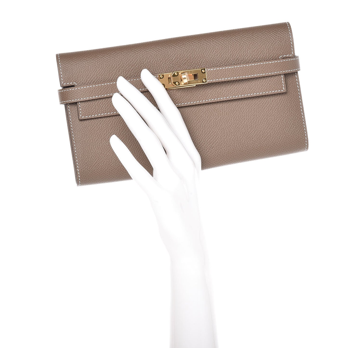 Epsom Kelly Longue Wallet Etoupe