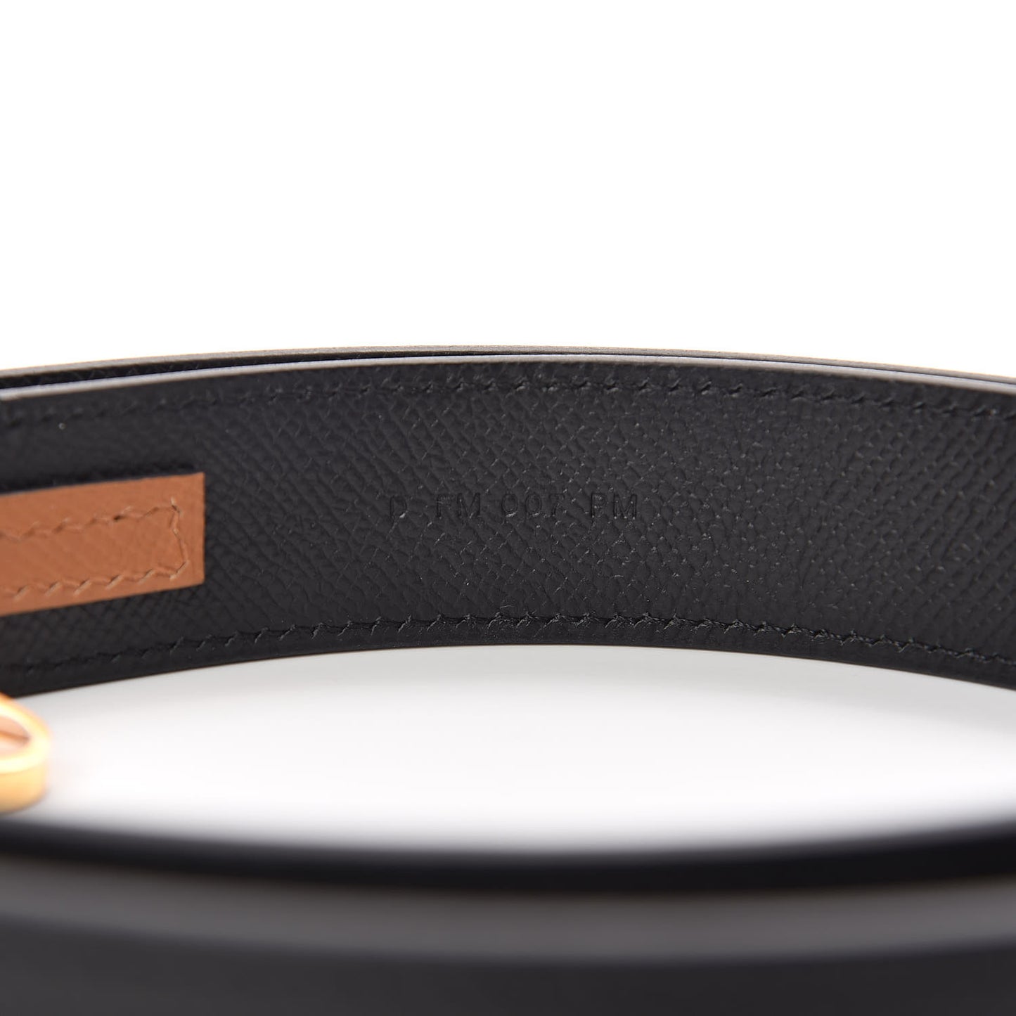 Epsom 30mm Tressage Au Galop Shoulder Strap Black Craie Gold