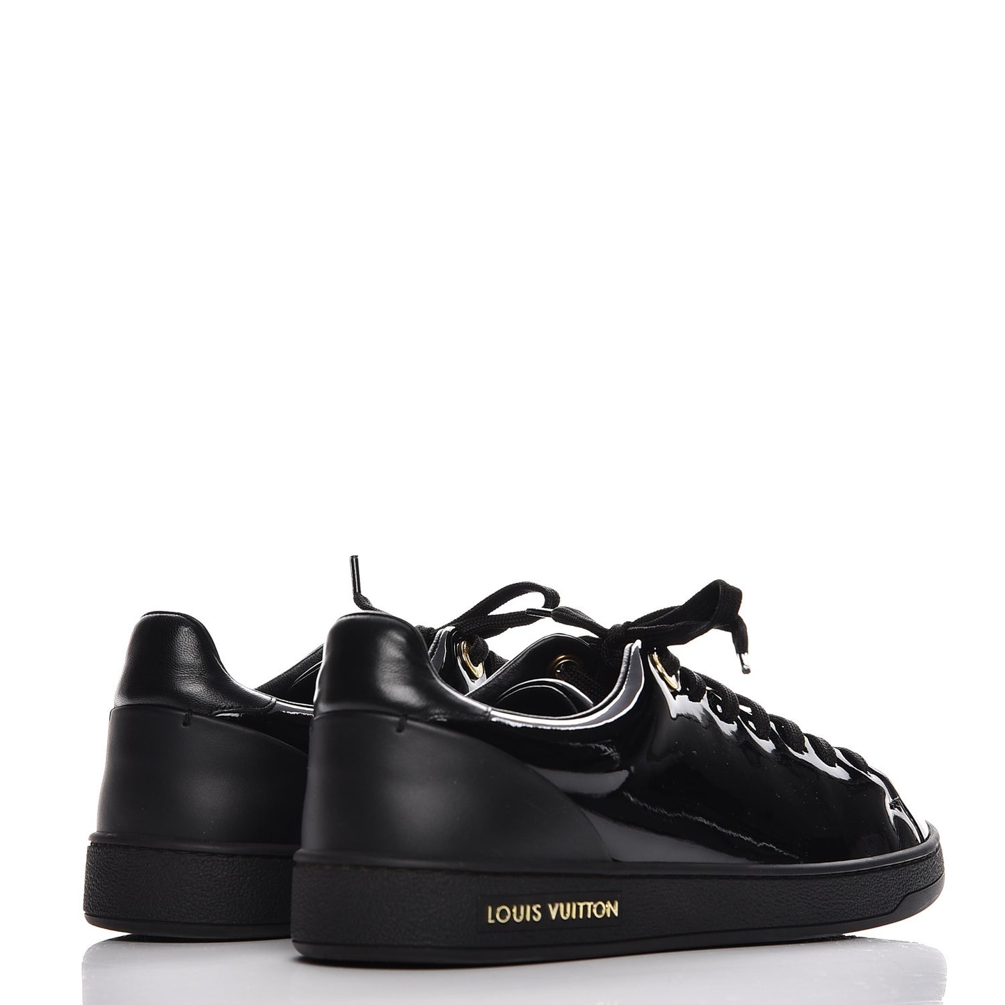 Patent Calfskin Frontrow Sneakers 37 Black