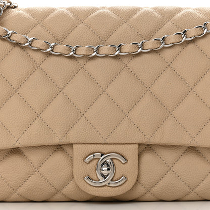 Chanel Caviar Quilted Jumbo Easy Flap Beige 9 of 15