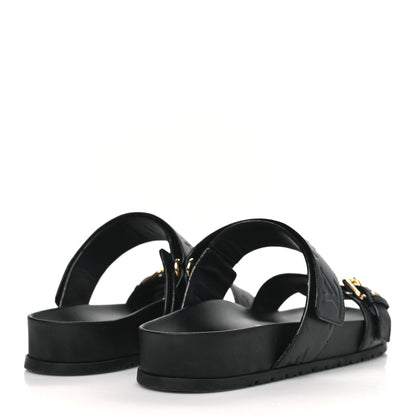 Louis Vuitton Empreinte Bom Dia Mule Sandals 38 Black 4 of 9