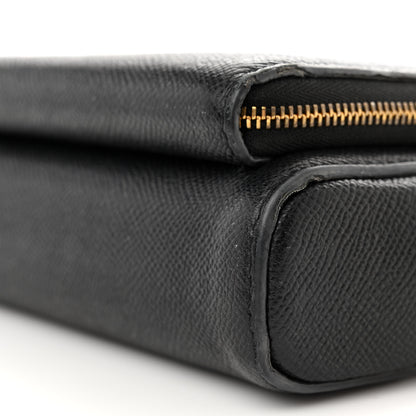 Christian Dior Grained Calfskin Caro Double Pouch Black 8 of 16