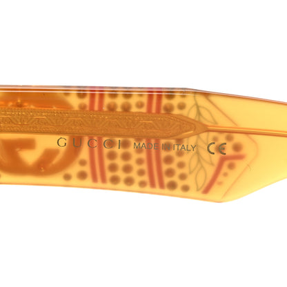 Gucci Acetate Crystal Square Frame Sunglasses GG0498S Yellow 5 of 7