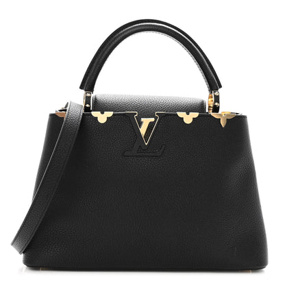 Louis Vuitton Taurillon Embellished Flower Crown Capucines PM Black 1 of 9