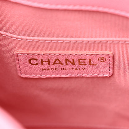 Chanel Calfskin Quilted Medium Duma Pockets Drawstring Backpack Pink 6 of 10