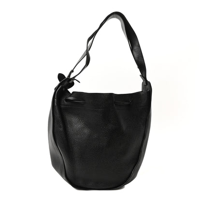 The Row Grained Calfskin Drawstring Bucket Bag Black 1 of 9