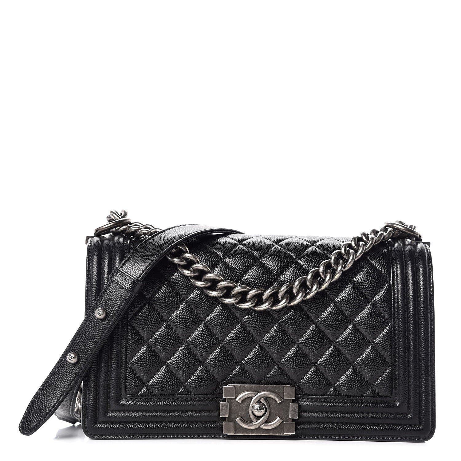 Chanel Caviar Quilted Medium Boy Flap Black 1 of 11