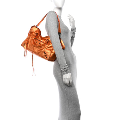 Balenciaga Metallic Agneau Classic Hardware City Orange 2 of 13