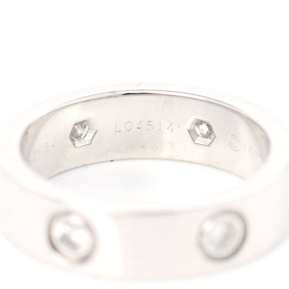 Cartier 18K White Gold 6 Diamond 5.5mm LOVE Ring 54 7 6 of 9