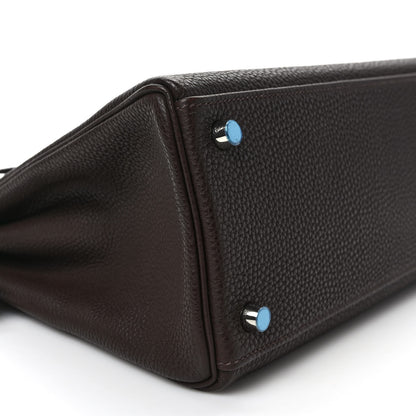 Hermes Togo Kelly Retourne 32 Chocolate 7 of 8
