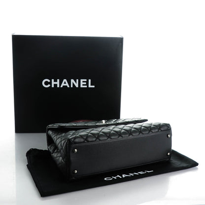 Chanel Caviar Lizard Quilted Medium Coco Handle Flap Black 4 of 7