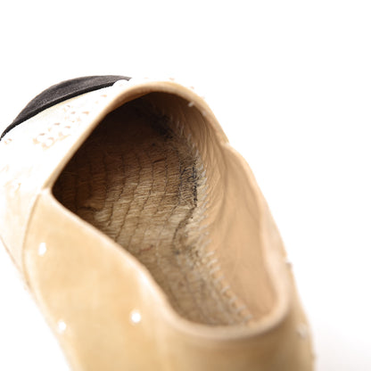 Chanel Suede Pearl CC Espadrilles 39 Beige 13 of 16