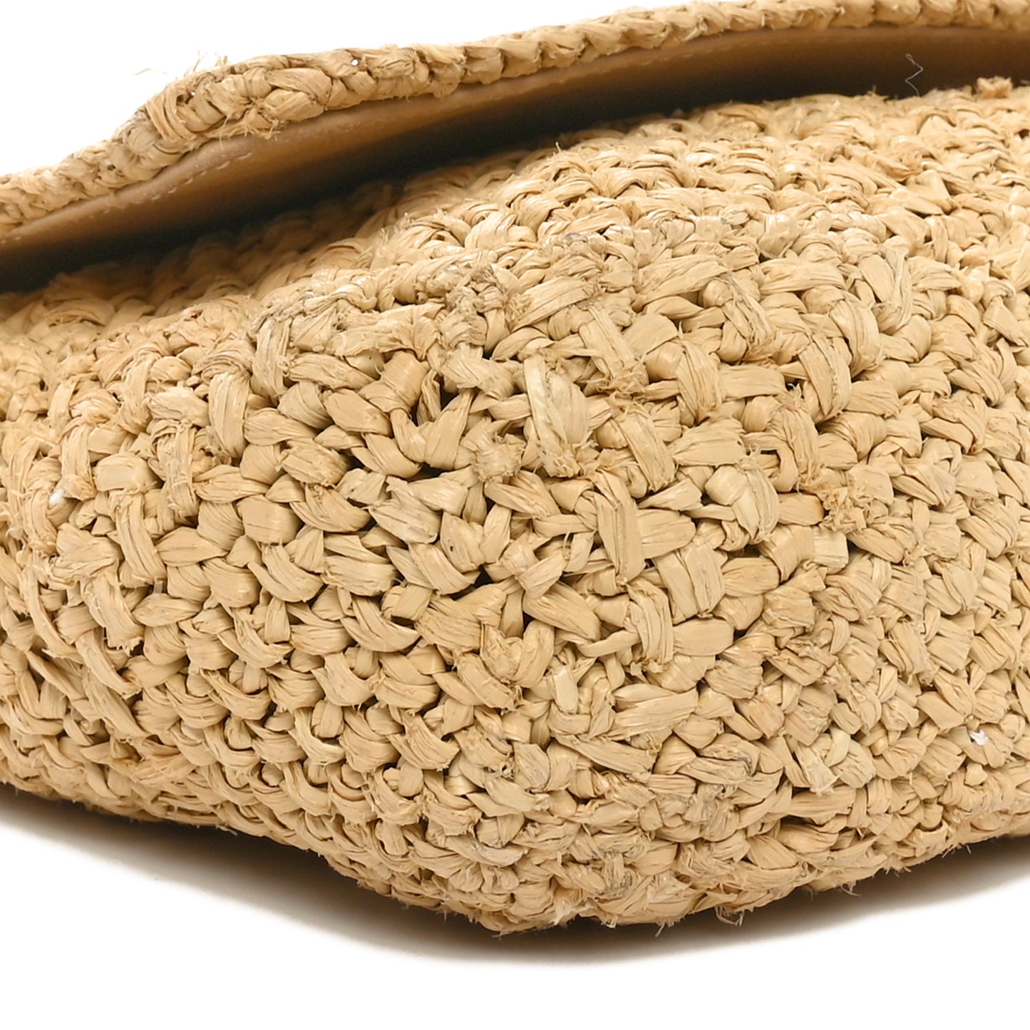 Raffia Monogram Medium Jamie Natural Avorio
