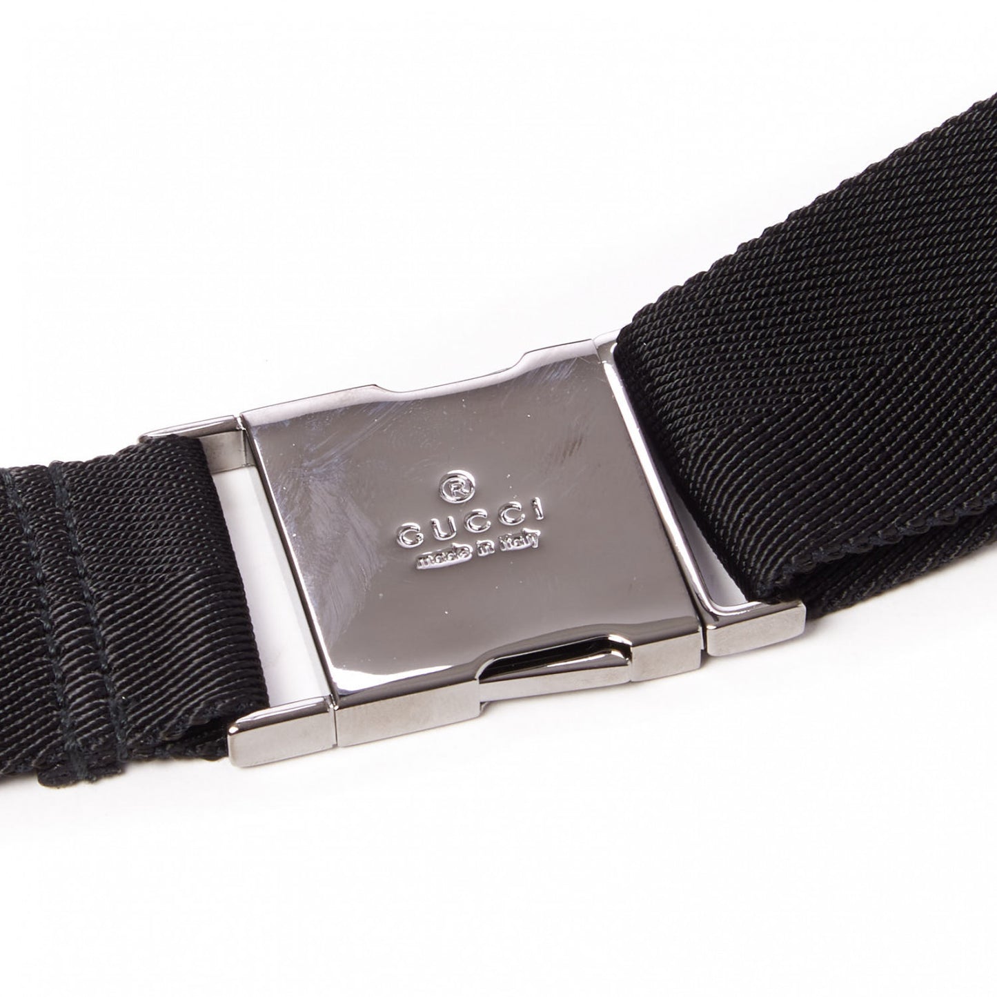 GG Monogram Web Buckle Belt Bag Black