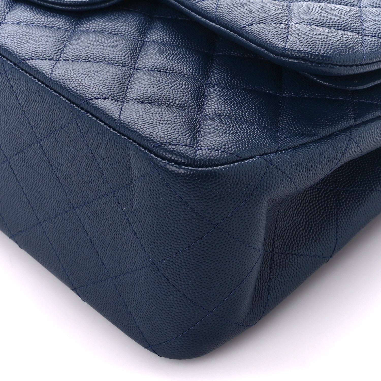 Chanel Caviar Quilted Jumbo Double Flap Navy 11 of 11