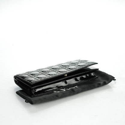 Christian Dior Patent Cannage Lady Dior Convertible Clutch Black 4 of 6
