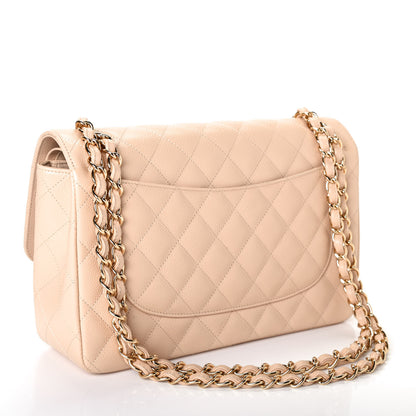 Chanel Caviar Quilted Jumbo Double Flap Beige Clair 2 of 4