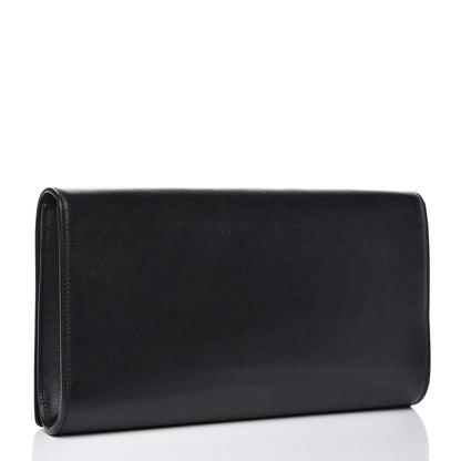 Saint Laurent Calfskin Monogram Large Belle De Jour Clutch Black 3 of 10
