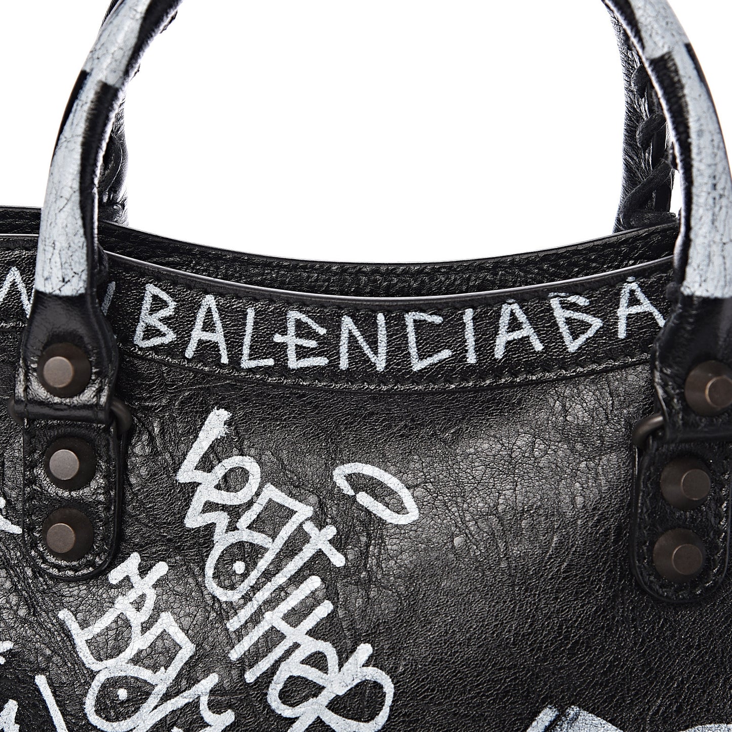 Agneau Classic Hardware Graffiti All Over S City Black