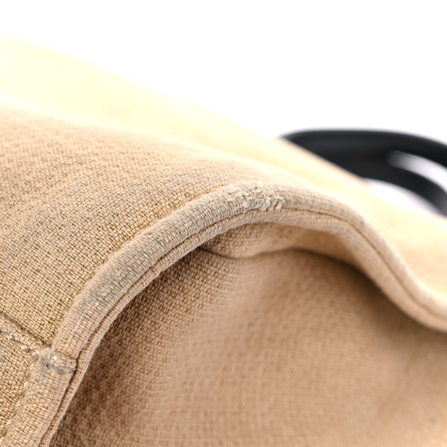 Canvas Medium Deauville Tote Beige Black