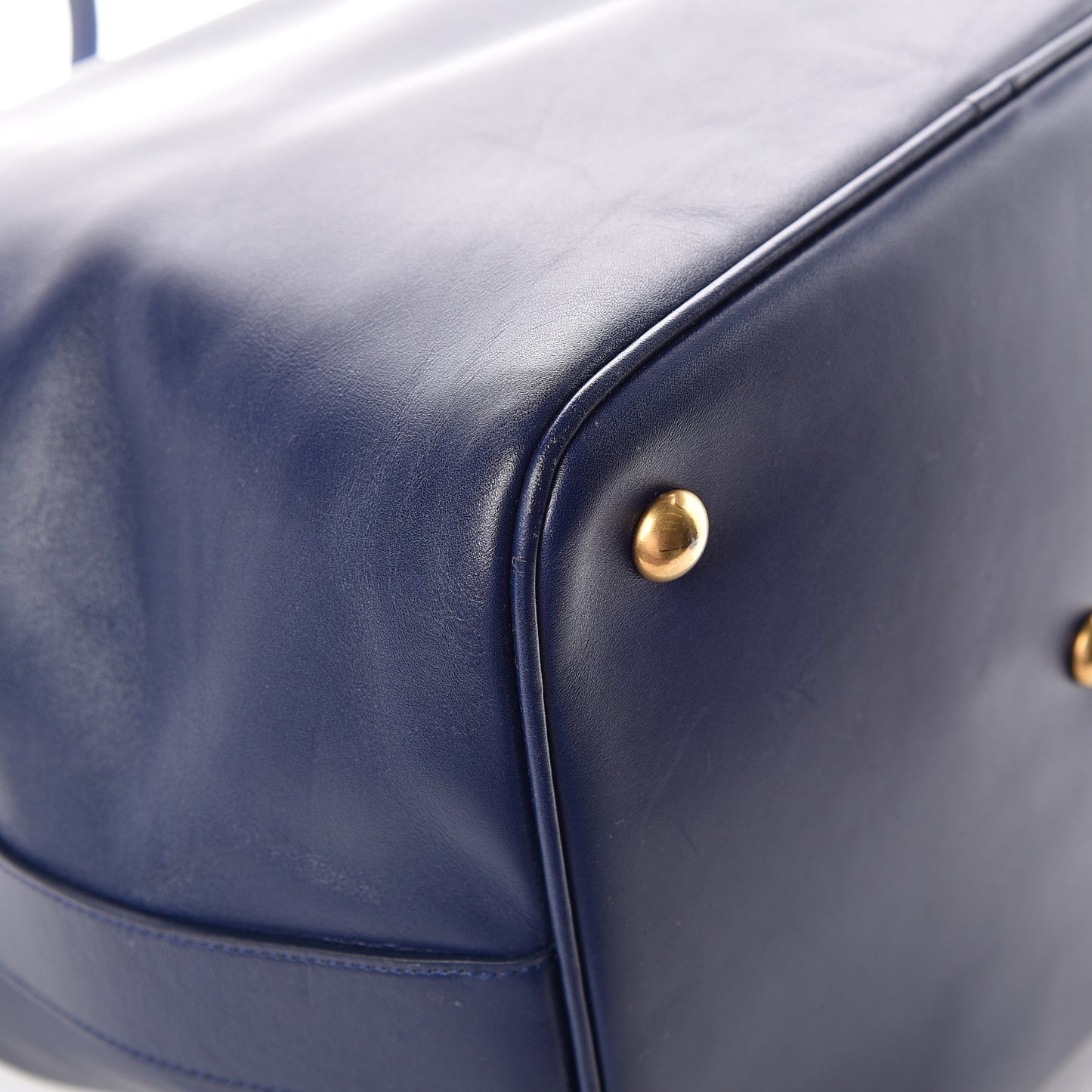 Calfskin Large Emmanuelle Bucket Bag New Marine