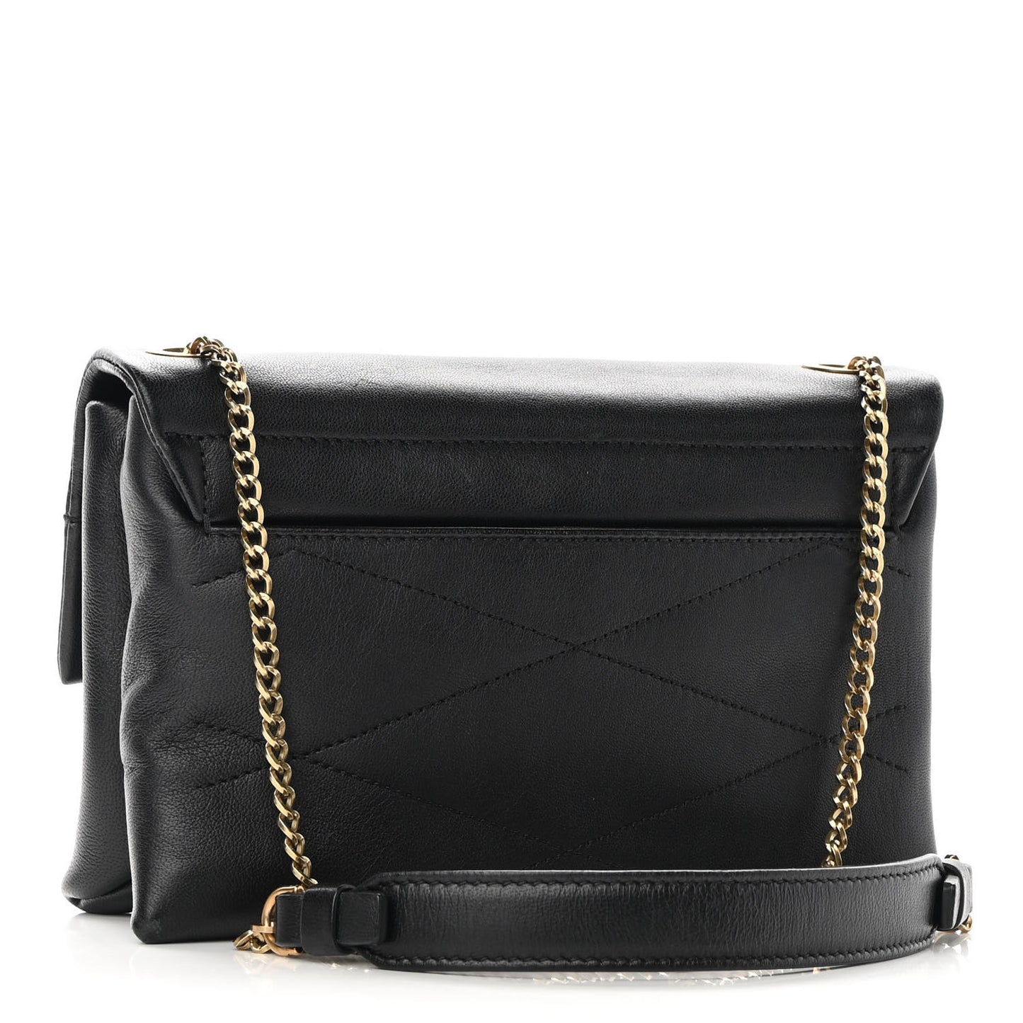 Lambskin Quilted Mini Sugar Flap Shoulder Bag Black