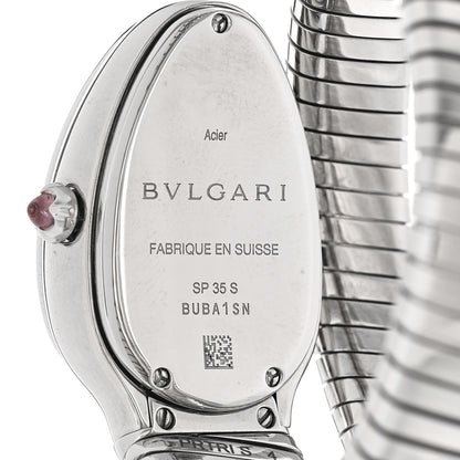 Bulgari Stainless Steel Diamond Bezel 35mm Serpenti Tubogas Quartz Watch Black 4 of 4