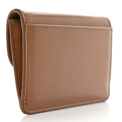 Celine Shiny Calfskin Triomphe Flap Card Holder Bronze 3 of 11