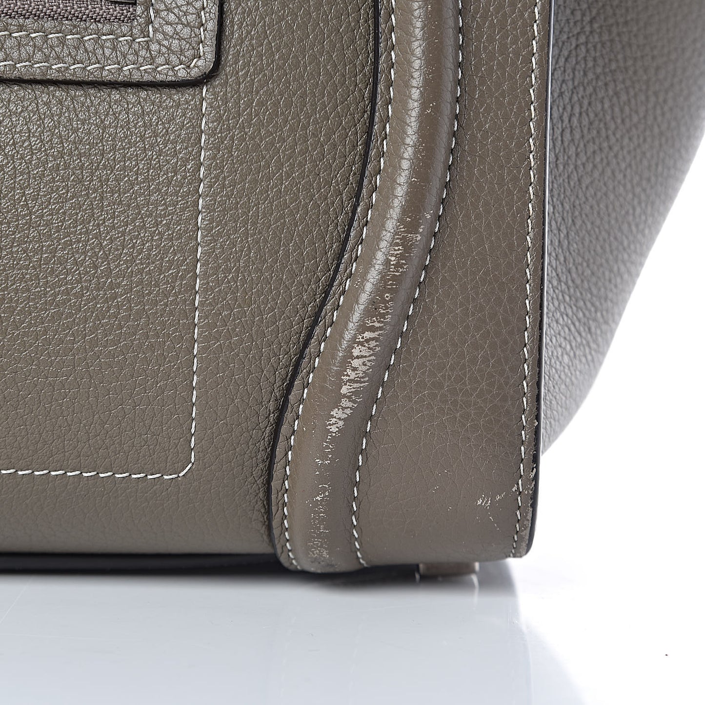 Drummed Calfskin Micro Luggage Souris